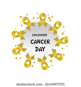 Childhood Cancer Awareness Day Vector Illustration