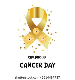 Childhood Cancer Awareness Day Vector Illustration