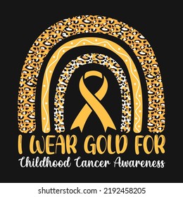 Childhood Cancer Awareness Leopard T-shirt
