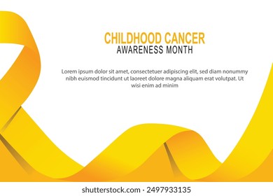 Childhood Cancer Awareness Month background. Vector illustration.