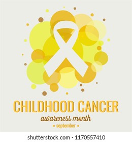 Childhood cancer awareness month card or background. vector illustration.