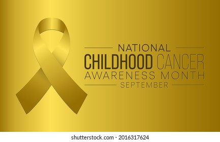 Childhood Cancer awareness month (CCAM) is observed every year in September to recognize the children and families affected by cancers. Vector illustration