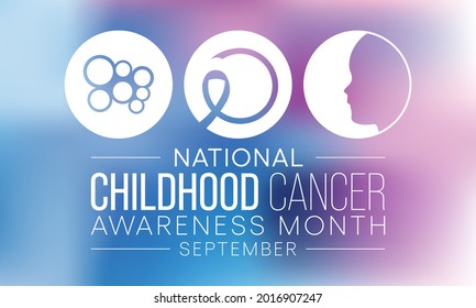 Childhood Cancer awareness month (CCAM) is observed every year in September to recognize the children and families affected by cancers. Vector illustration