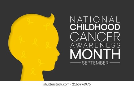 Childhood Cancer awareness month (CCAM) is observed every year in September to recognize the children and families affected by cancers. Vector illustration