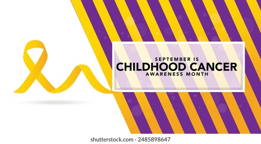 Childhood Cancer awareness month (CCAM) is observed every year in September to recognize the children and families affected by cancers. Vector illustration

