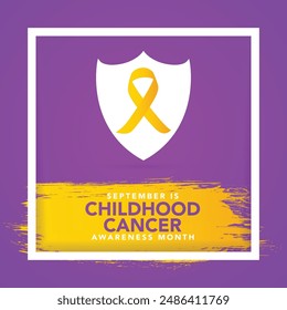 Childhood Cancer awareness month (CCAM) is observed every year in September to recognize the children and families affected by cancers. Vector illustration
