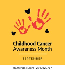 Childhood cancer awareness month design template good for celebration. yellow ribbon design. ribbon illustration. awareness design. flat vector. eps 10.