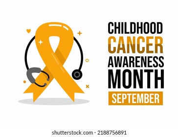 Childhood cancer awareness month illustration 