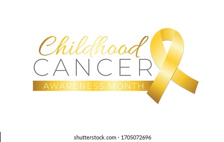 Childhood Cancer Awareness Month Isolated Logo Icon Sign