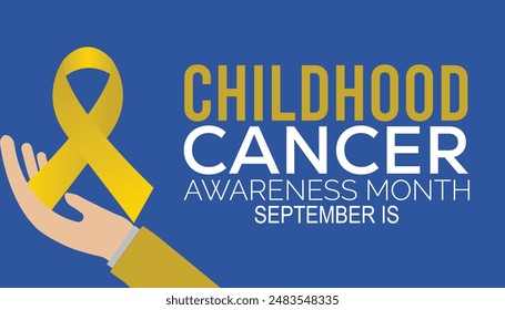 Childhood Cancer Awareness Month is observed every year on September. banner design template Vector illustration background design.