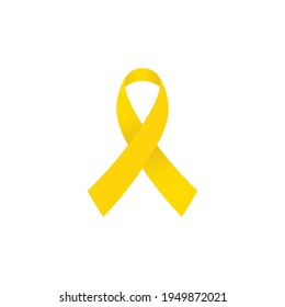 Childhood Cancer Awareness Ribbon. Clipart Image Isolated On White Background