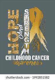 Childhood Cancer Awareness Childhood Cancer Ribbon T design vector illustration for use in design and print poster canvas