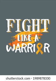 Childhood Cancer Awareness Survivor Warrior Fight Kids design vector illustration for use in design and print poster canvas