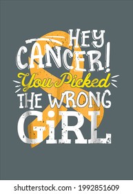 Childhood Cancer Awareness Survivor Wrong Kid Girl design vector illustration for use in design and print poster canvas.eps