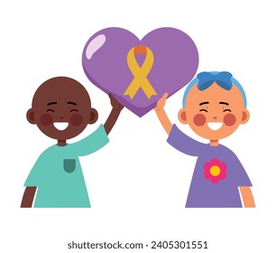 childhood cancer day awareness illustration