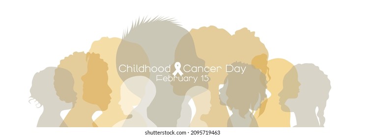 Childhood Cancer Day banner. Flat vector illustration.