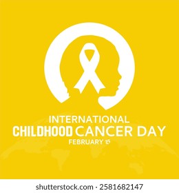 Childhood cancer day. International Childhood Cancer day banner. february 15