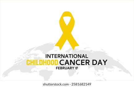 Childhood cancer day. International Childhood Cancer day banner. february 15