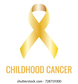 Childhood Cancer Ribbon Isolated On White Stock Vector (Royalty Free ...