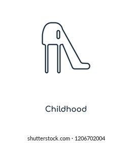 Childhood concept line icon. Linear Childhood concept outline symbol design. This simple element illustration can be used for web and mobile UI/UX.