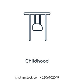 Childhood concept line icon. Linear Childhood concept outline symbol design. This simple element illustration can be used for web and mobile UI/UX.