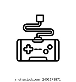 Childhood Joystick Outline Icon Vector Illustration