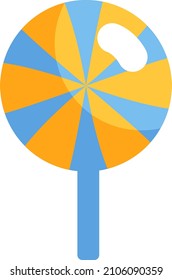Childhood lollipop, illustration, vector on a white background.