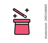 Childhood Magic Hat Icon Vector Illustration