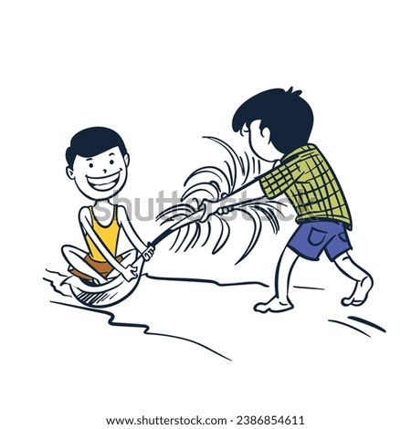  Childhood memories art, Childhood memory vector simple line art illustration
