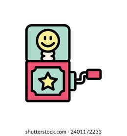 Childhood Music Box Icon Vector Illustration
