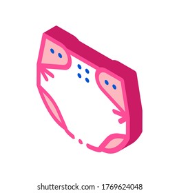 Childhood Nappy Icon Vector. Isometric Childhood Nappy sign. color isolated symbol illustration