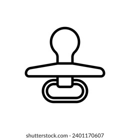 Ilustración del vector de contorno del pacificador de la infancia