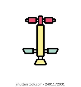 Childhood Pogo Stick Icon Vector Illustration