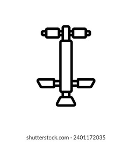 Childhood Pogo Stick Outline Icon Vector Illustration