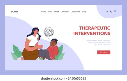 Childhood psychological trauma web banner or landing page. Impact of traumatic events on kid mental health. Psychological disorder caused by physical and emotional abuse. Vector flat illustration
