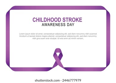 Childhood Stroke Awareness Day background. Vector illustration