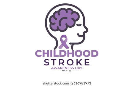 Childhood Stroke Awareness Day. background, banner, card, poster, template. Vector illustration.