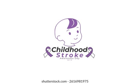 Childhood Stroke Awareness Day. background, banner, card, poster, template. Vector illustration.