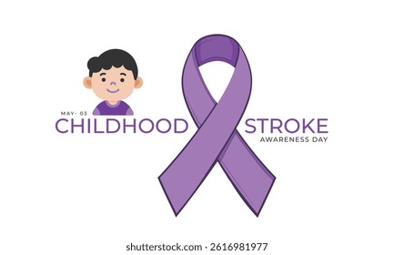 Childhood Stroke Awareness Day. background, banner, card, poster, template. Vector illustration.