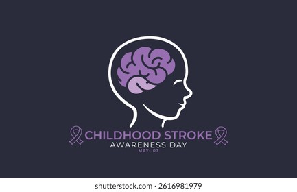 Childhood Stroke Awareness Day. background, banner, card, poster, template. Vector illustration.