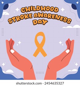 Childhood Stroke Awareness Day – May 4, 2024, Attractive design, can be used on all social media platforms, beautiful color combination, get it now for your first purchase.