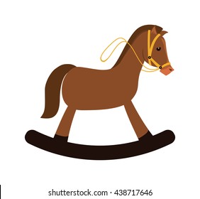 Childhood toy concept. horse Animal icon. vector graphic