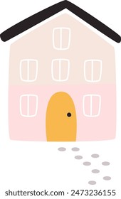 Childish Abstract House Vector Illustration