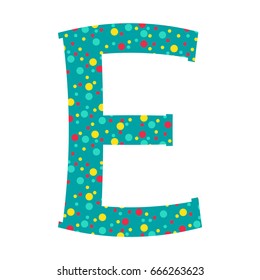 childish alphabet letter E