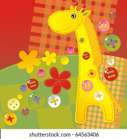 childish applique - giraffe