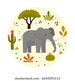 Infantil Bebês Animal Planta Zoológico Safari Elefante