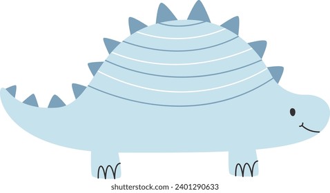 Childish Baby Dinosaur Vector Illustration