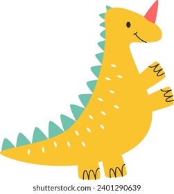 Childish Baby Dinosaur Vector Illustration
