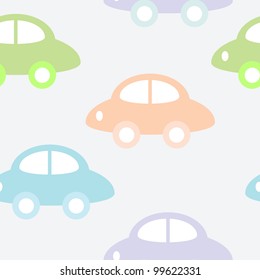 Childish background with cars for baby boy