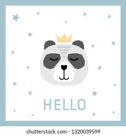 Childish bear cartoon card template. Abstract pet pattern background for use in  design.